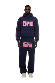RECORDS HOODIE DEEP BLUE